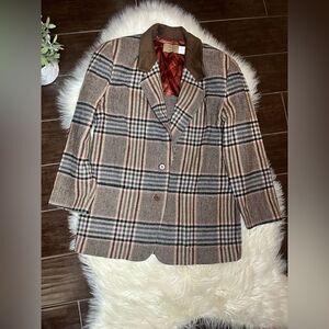 Knockabouts by Pendleton vintage suede collar/elbow blazer sz 14W